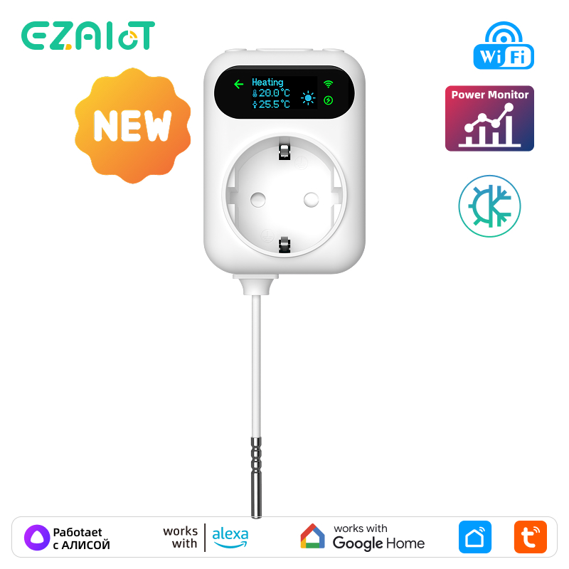 Wifi Smart Plug - Tuya wifi smart plug thermostat socket