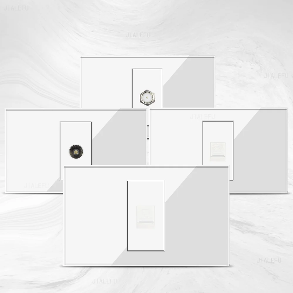 Wifi Smart Plug - DELEFU White Glass Panel 3/1 Multifunctional