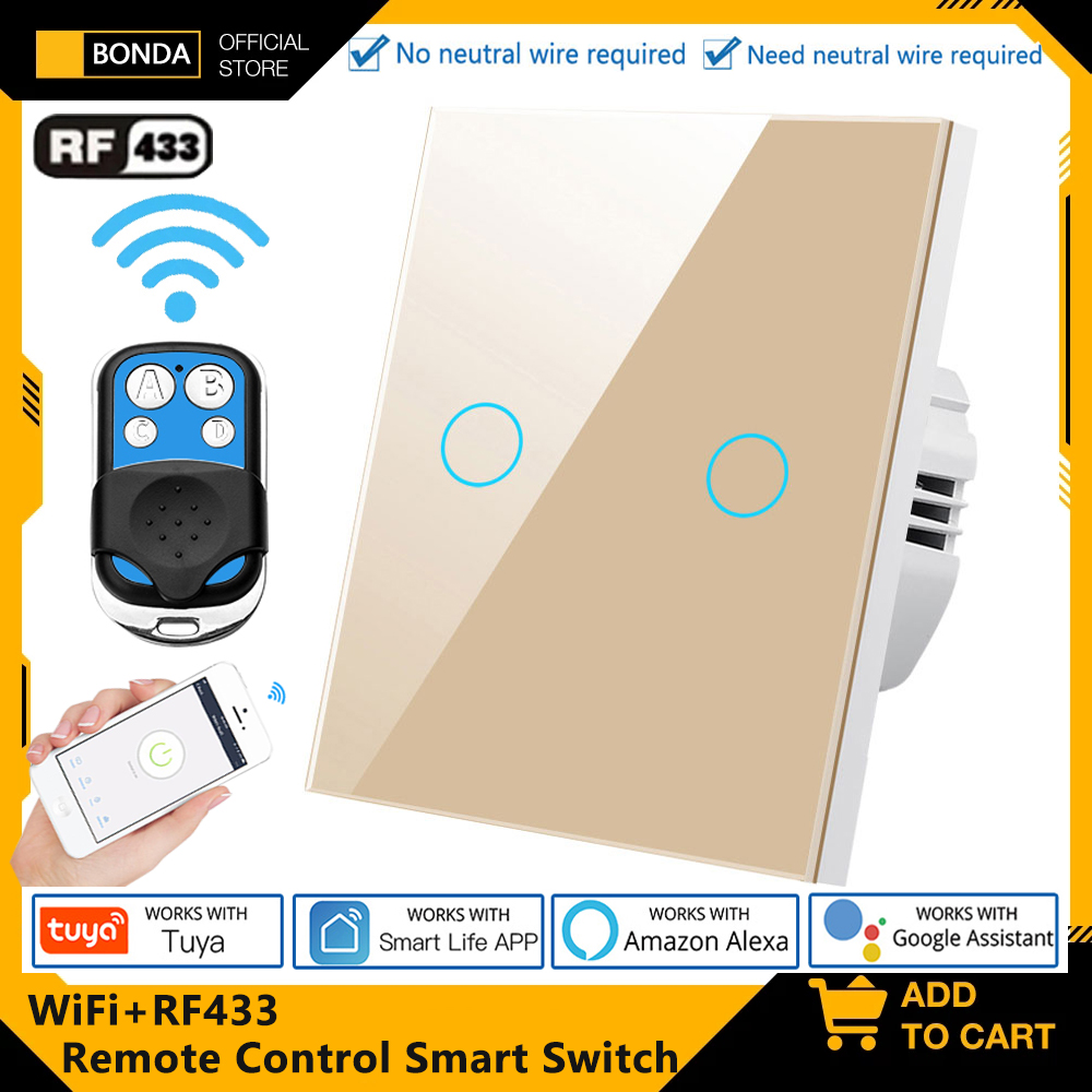 Smart Light Switch Wifi - Tuya EU WiFi+RF433 Smart Remote control