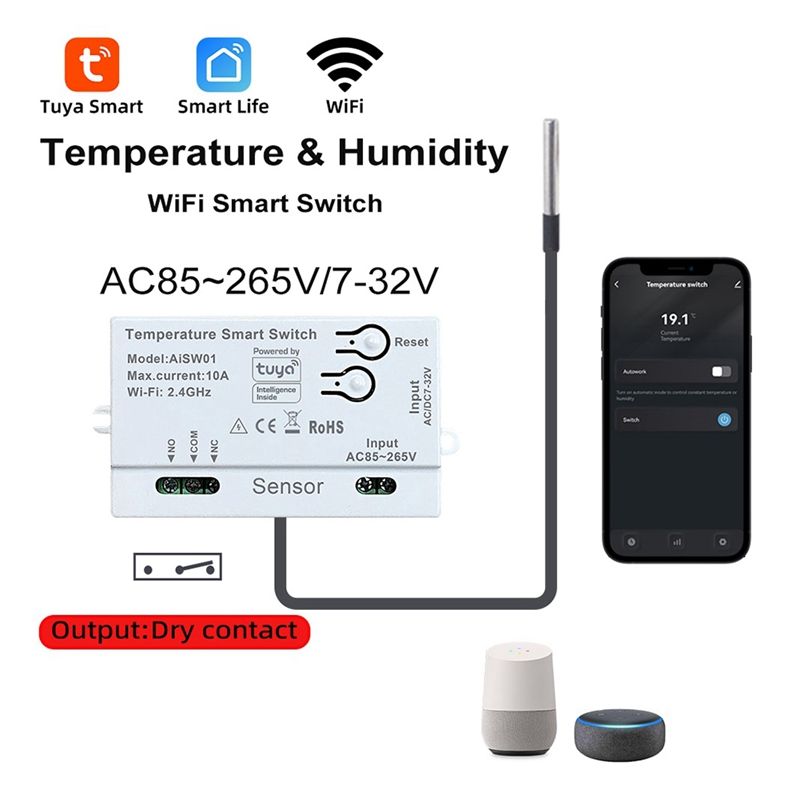 Tuya WiFi Temperature Switch S - đánh giá và giá Wifi Thermostat