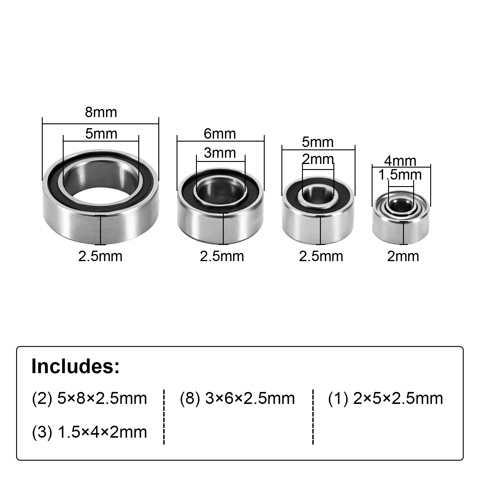 INJORA Bearing Kit for Losi Mi - đánh giá và giá Microcontroller Kit
