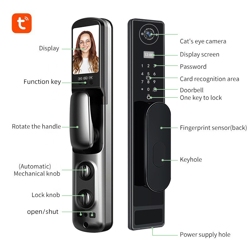 Automatic TUYA Wifi Cat Eye Ca - đánh giá và giá Smart Door Lock Wifi