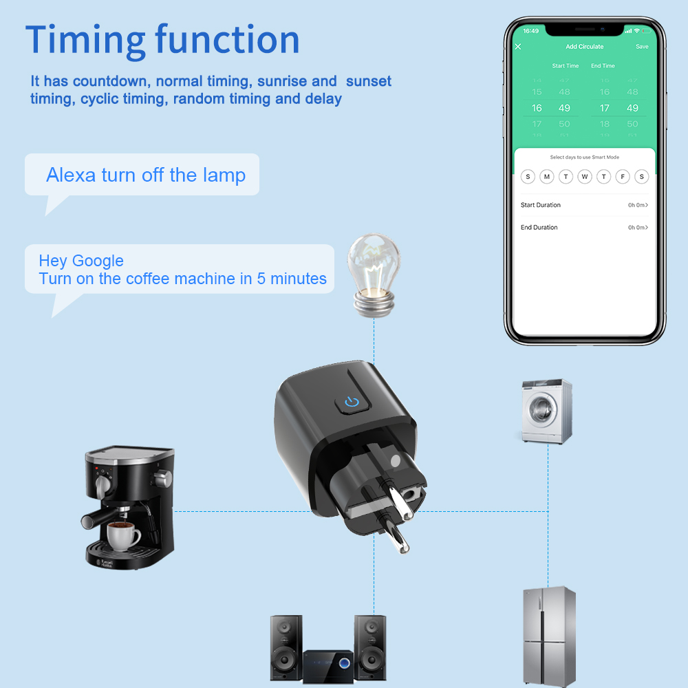 Tuya Smart Socket WiFi Remote  - đánh giá và giá Wifi Smart Plug