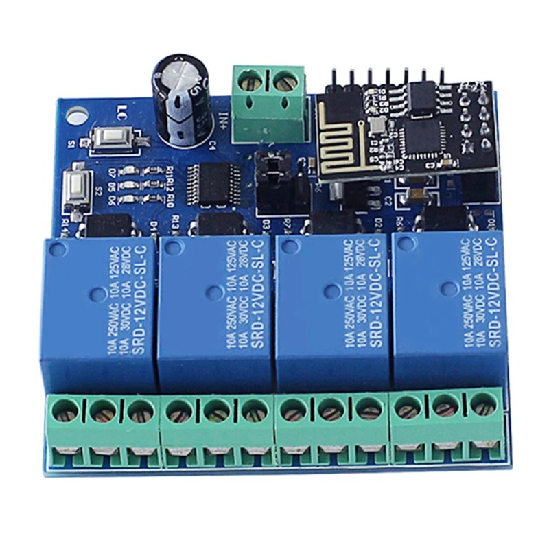 ESP8266 ESP-01 4-way WiFi rela - đánh giá và giá Esp8266 Relay Module