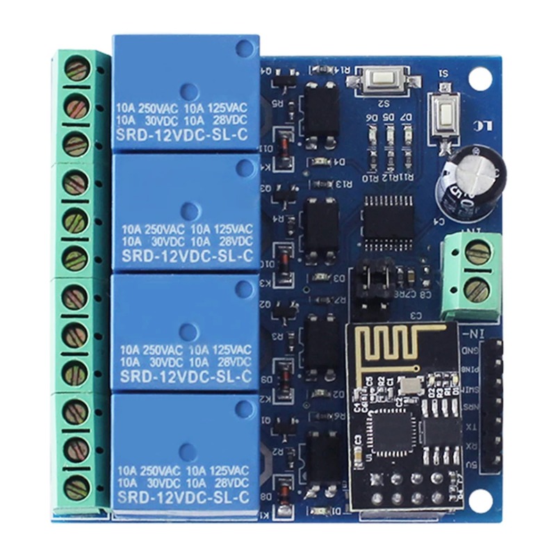 ESP8266 ESP-01 4-way WiFi rela - đánh giá và giá Esp8266 Relay Module