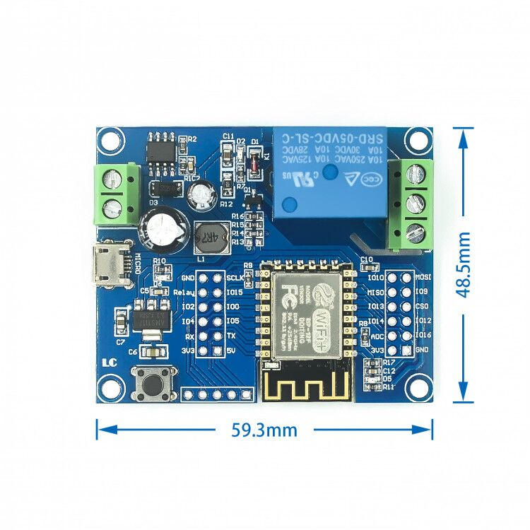DC5-80V Power Supply ESP8266 W - đánh giá và giá Esp8266 Relay Module