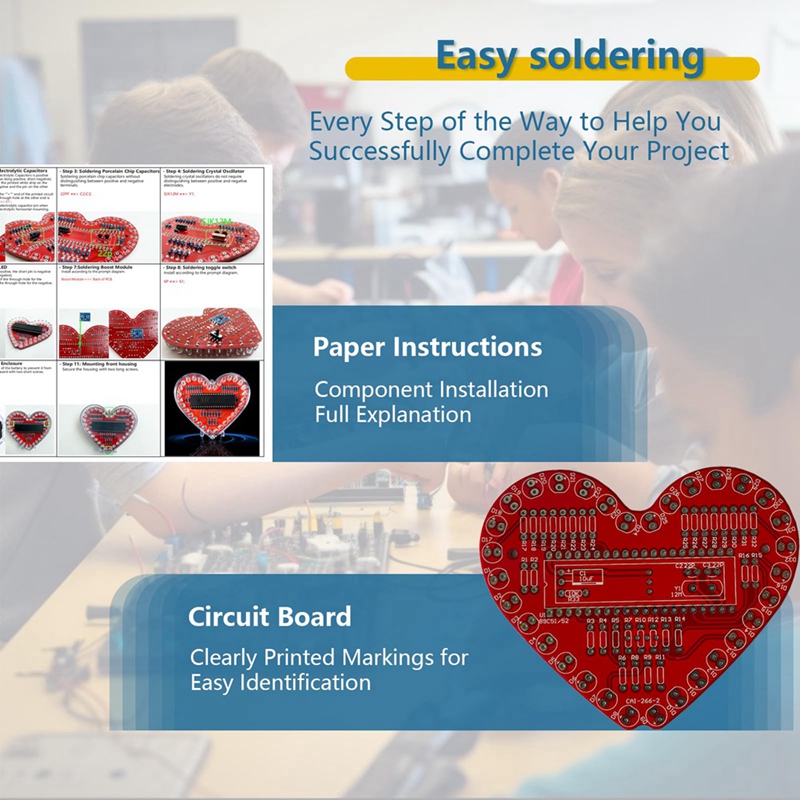 ●Soldering Practice Kit, Heart - đánh giá và giá Electronics Project Kit