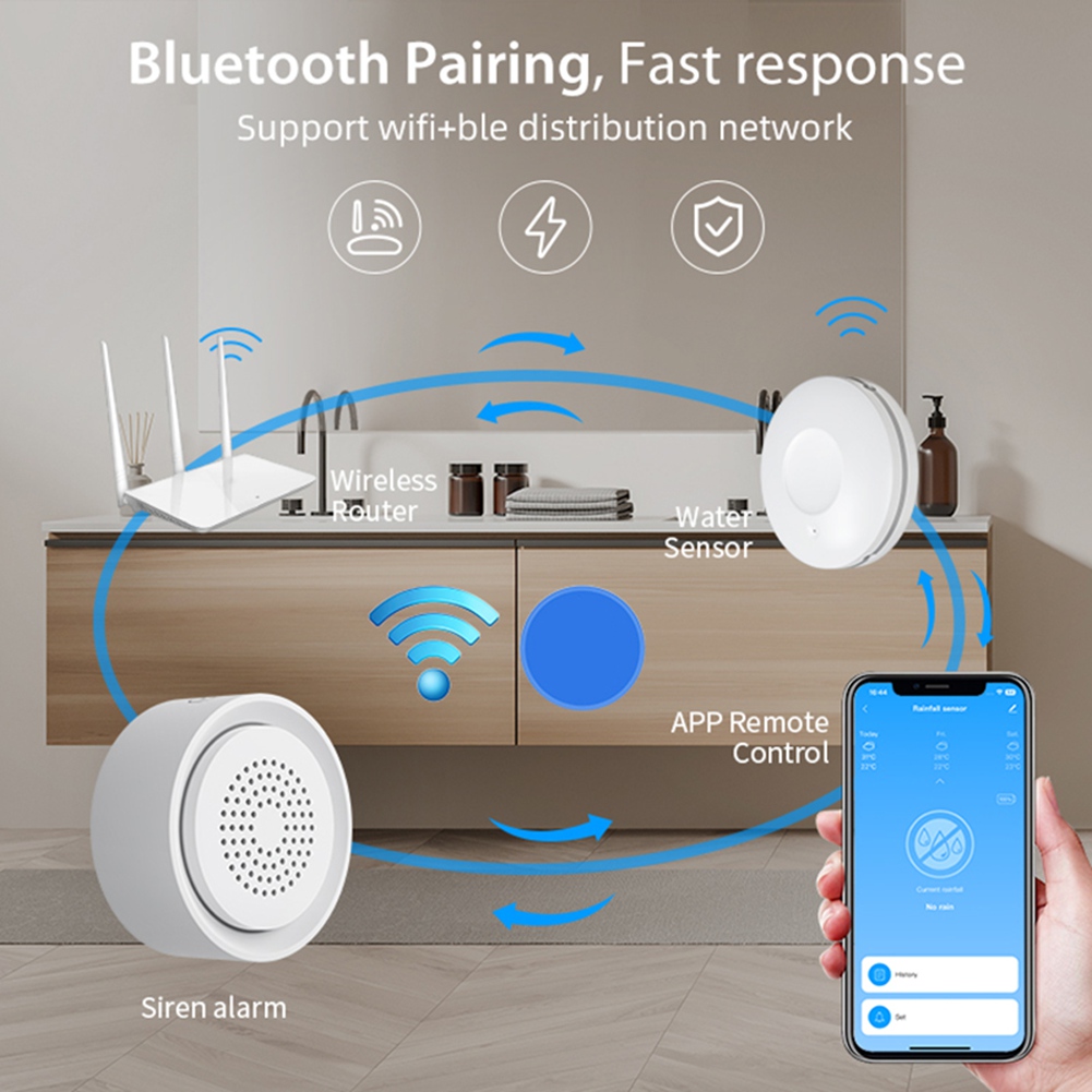BTLIFE-Flood Detector With Sir - đánh giá và giá Smart Home Automation Kit