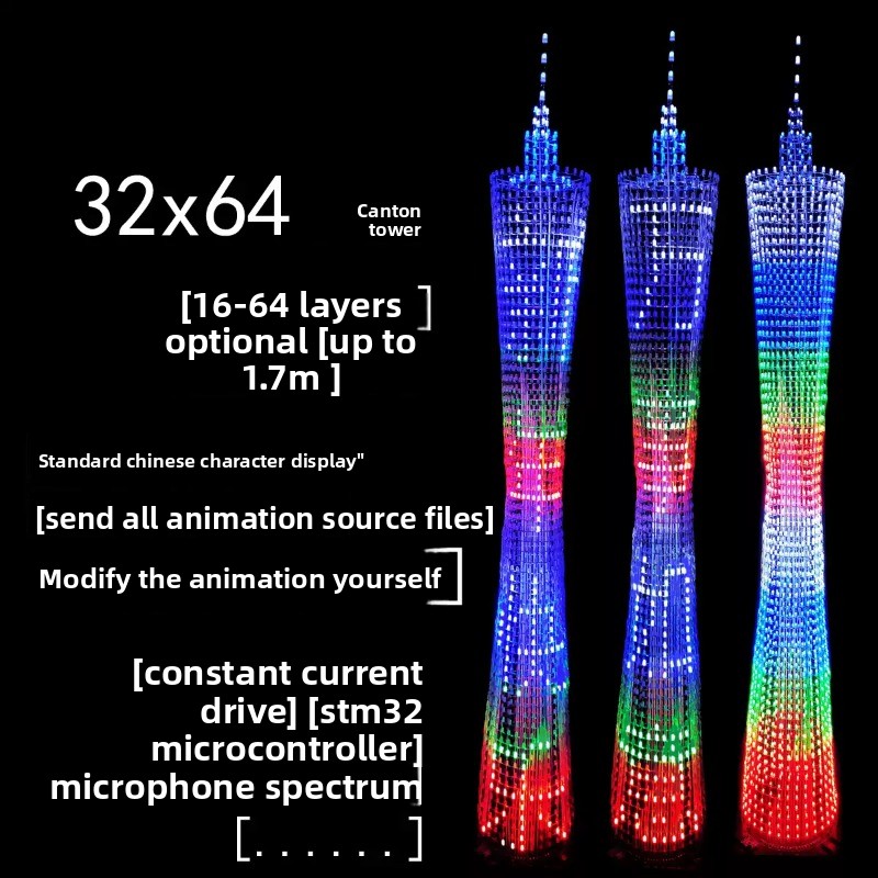 64 Layers Canton Tower DIY Ele - đánh giá và giá Microcontroller Kit