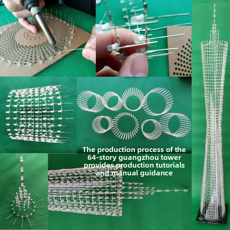 64 Layers Canton Tower DIY Ele - đánh giá và giá Microcontroller Kit