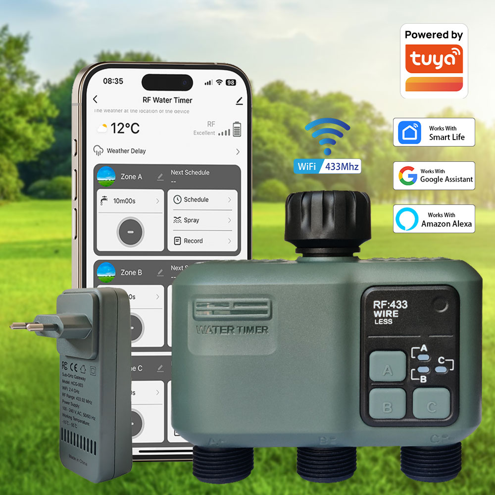 Tuya Wifi+RF433 3-outlet Water - đánh giá và giá Wifi Smart Plug