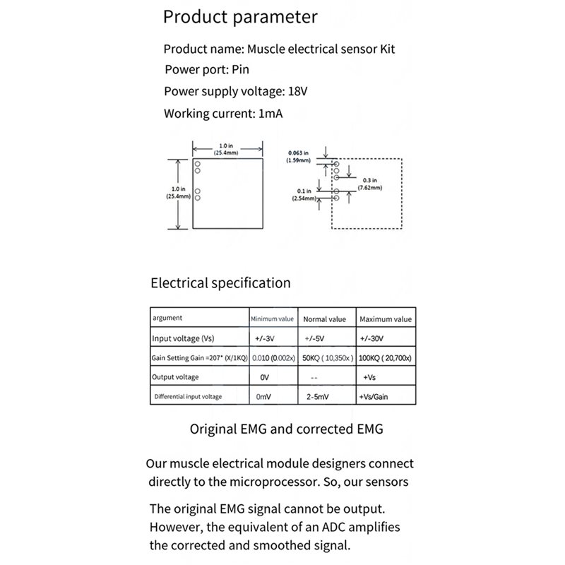 B50B-3X Muscle Electrical Sens - đánh giá và giá Sensor Kit Arduino