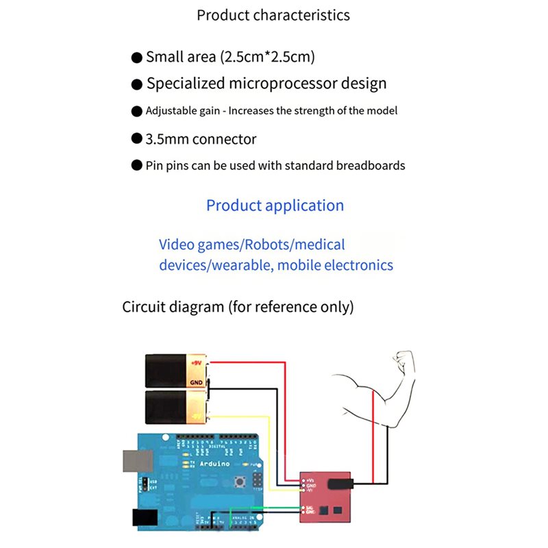 B50B-3X Muscle Electrical Sens - đánh giá và giá Sensor Kit Arduino