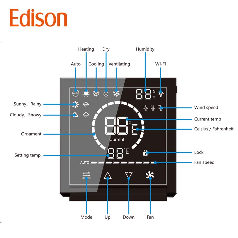 Flexible PVC Smart AC Controll - đánh giá và giá Wifi Thermostat